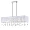 Cwi Lighting Water Drop 14 Light Drum Shade Chandelier With Chrome Finish 5005P40C(W-C) - alternate 1